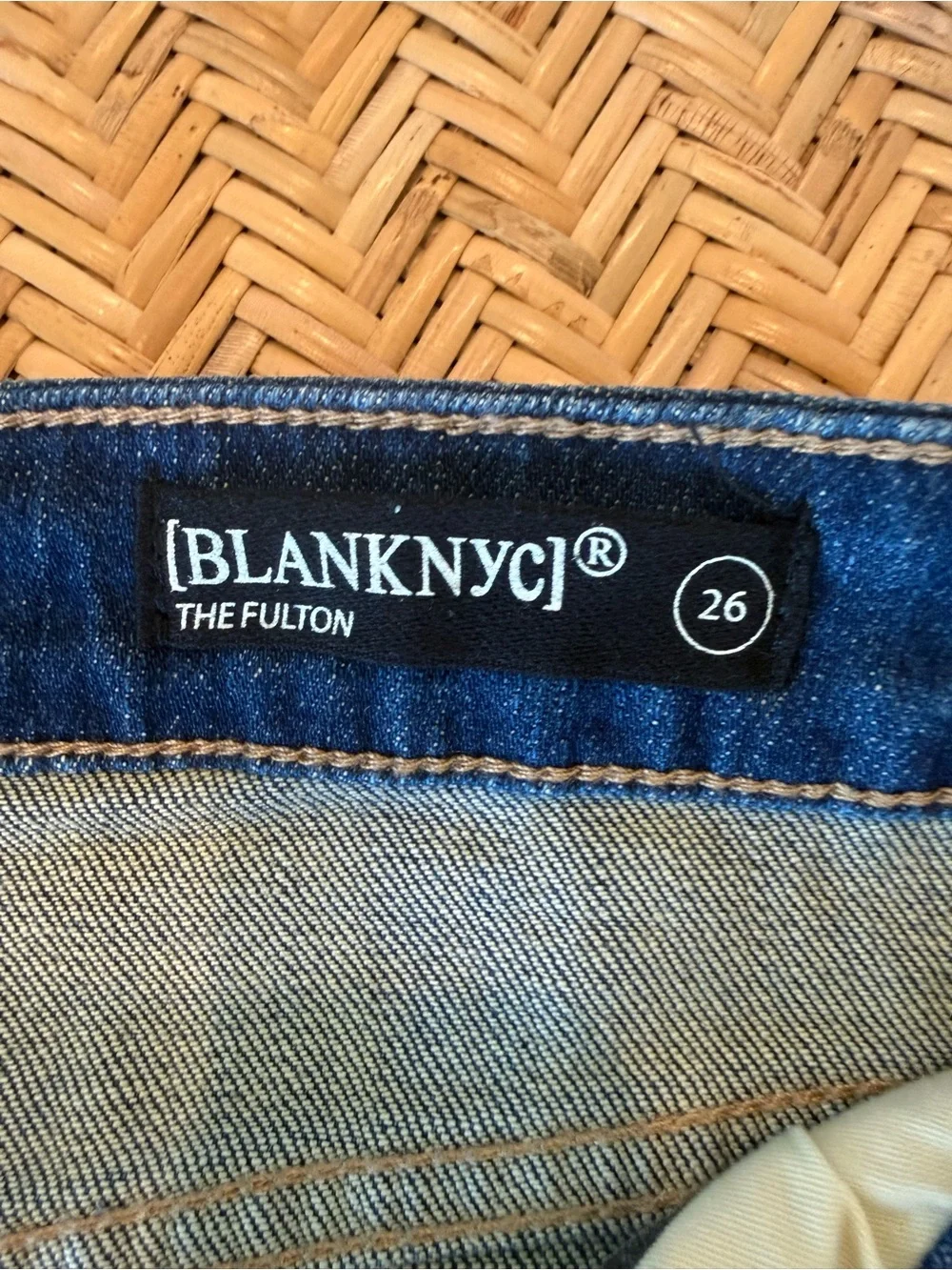 Blank NYC Distressed Dark Blue Denim Jean Shorts